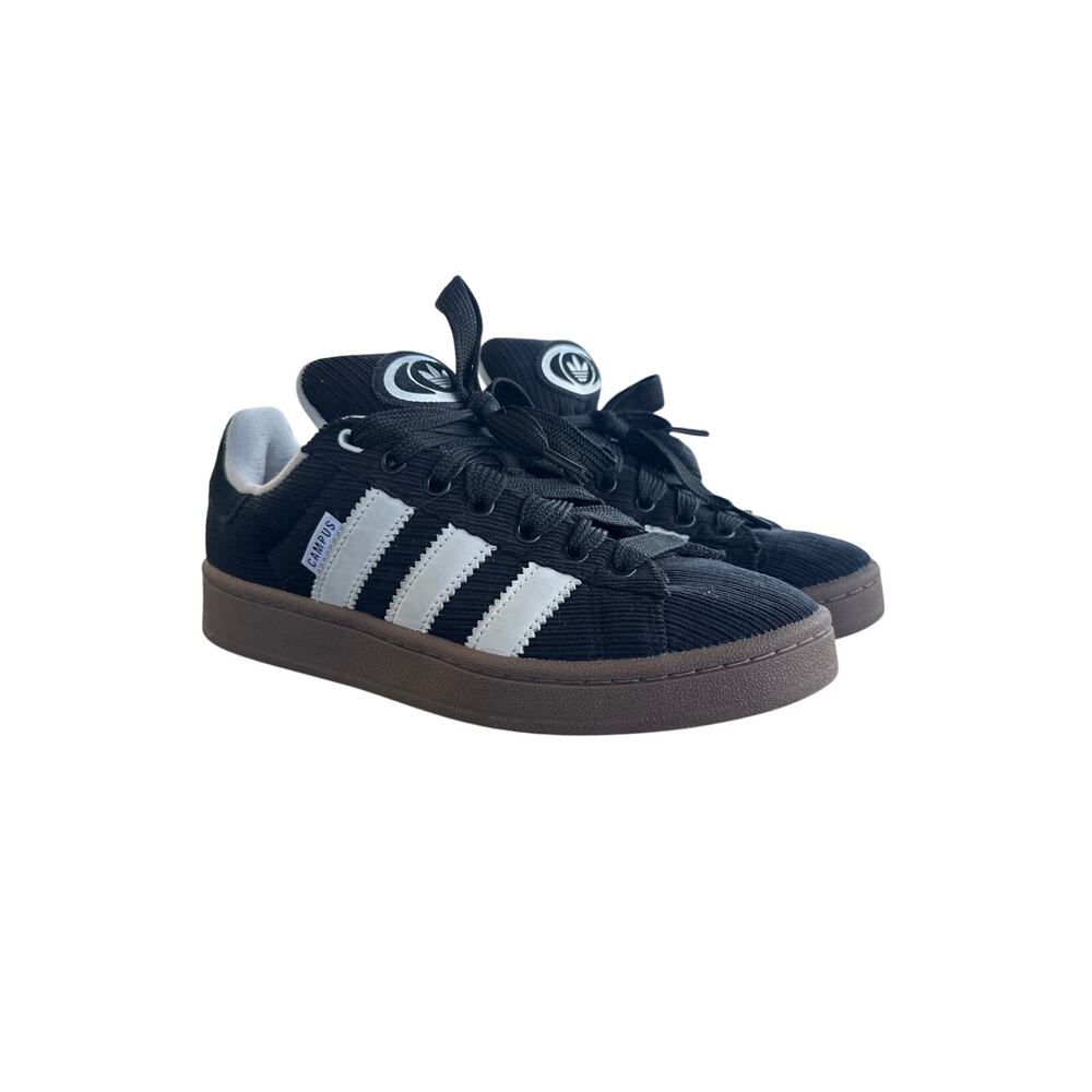 Adidas Campus 00s Men’s US 7.5 Black Corduroy White Gum Sole Sneakers